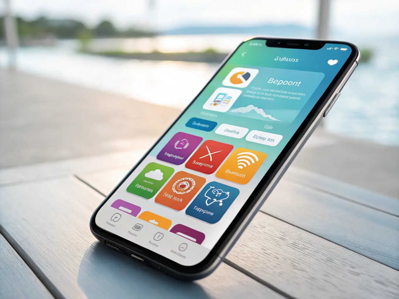 A sleek mobile app interface displayed on a smartphone screen, showcasing user-friendly design and functionality, representing Mac Codes' custom app development expertise.