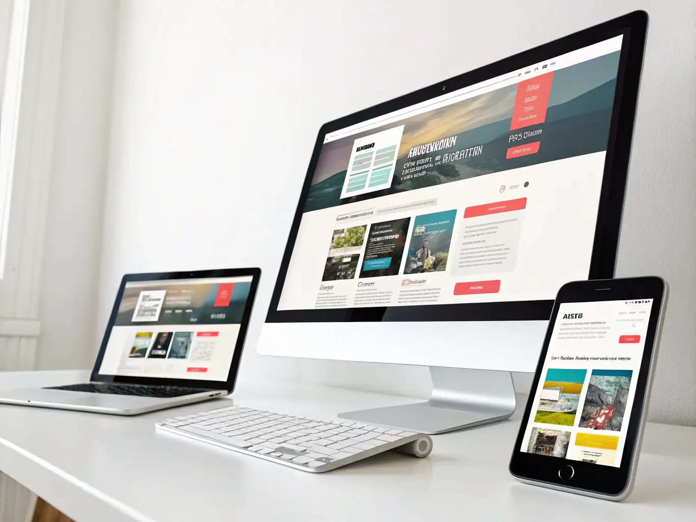 A visually appealing and responsive website design created by Mac Codes, displayed on various devices to highlight the agency's focus on user experience.